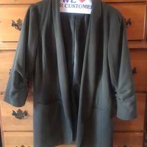 Camo Green full length business jacket